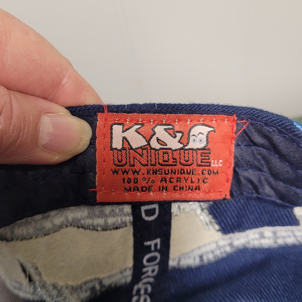 K&S Air Force Unique Blue Cap with Embroidered Logo Brand New Never Worn - Picture 2 of 5